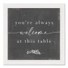 Welcome At This Table White Framed Canvas Print-Kirkland's Home Cheap