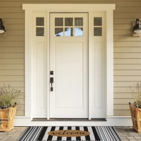 Welcome Cabana Stripe Coir Doormat-Kirkland's Home Shop