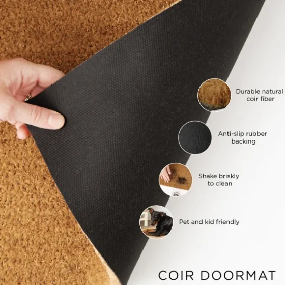Welcome Cabana Stripe Coir Doormat-Kirkland's Home Shop