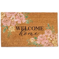 Welcome Home Pink Floral Doormat-Kirkland's Home Store