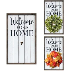 Welcome Interchangeable Wreath Wall Plaque-Kirkland's Home Online