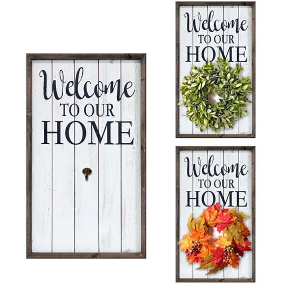 Welcome Interchangeable Wreath Wall Plaque-Kirkland's Home Online