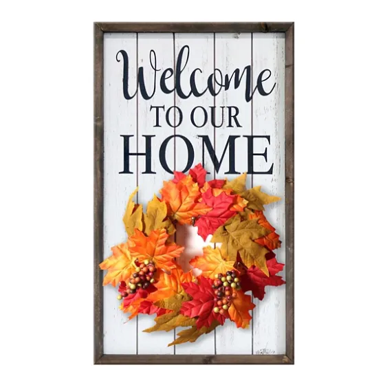 Welcome Interchangeable Wreath Wall Plaque-Kirkland's Home Online