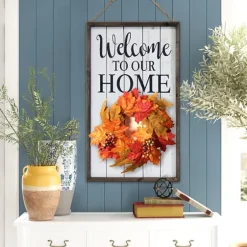 Welcome Interchangeable Wreath Wall Plaque-Kirkland's Home Online