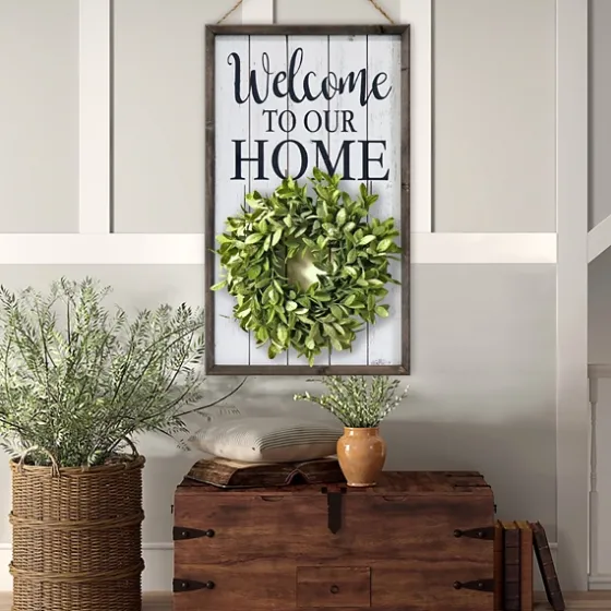 Welcome Interchangeable Wreath Wall Plaque-Kirkland's Home Online