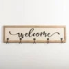 Welcome Linen Framed Wall Hooks-Kirkland's Home Outlet