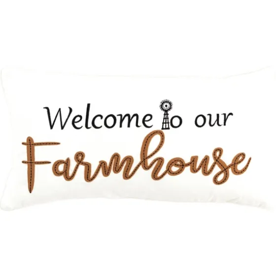 Welcome To Our Farmhouse Lumbar Pillow-Kirkland's Home Clearance