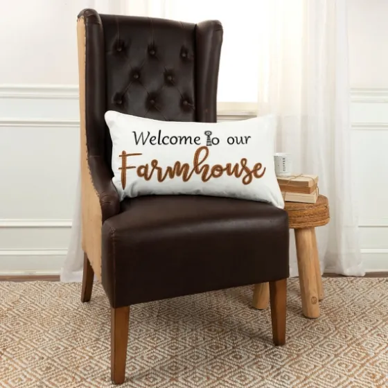 Welcome To Our Farmhouse Lumbar Pillow-Kirkland's Home Clearance