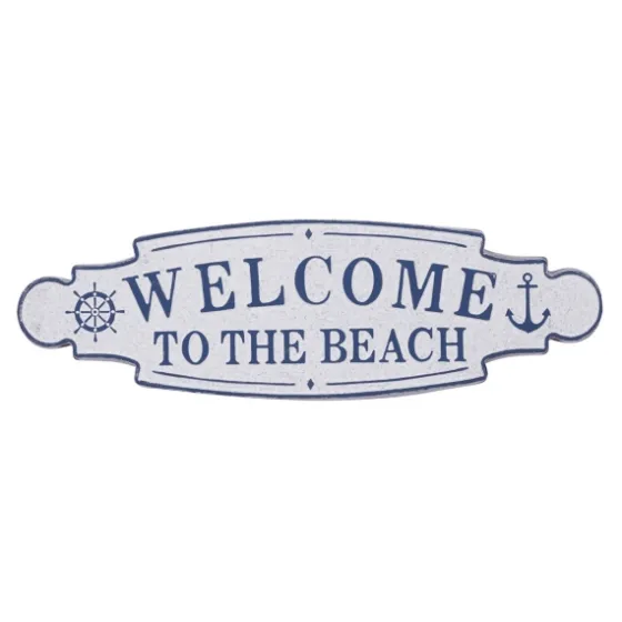 Welcome To The Beach Metal Wall Plaque-Kirkland's Home Discount