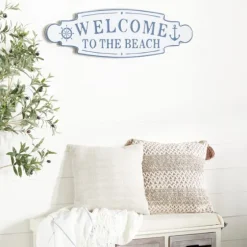 Welcome To The Beach Metal Wall Plaque-Kirkland's Home Discount