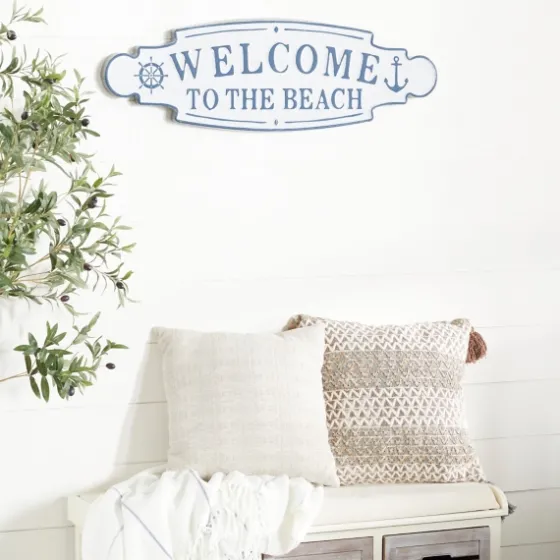 Welcome To The Beach Metal Wall Plaque-Kirkland's Home Discount