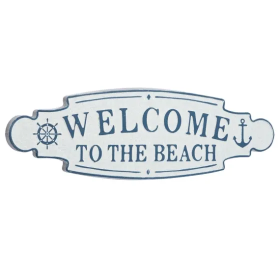 Welcome To The Beach Metal Wall Plaque-Kirkland's Home Discount