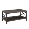 Wenge Brown X-Frame Coffee Table-Kirkland's Home Fashion