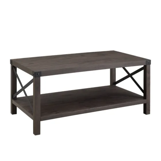 Wenge Brown X-Frame Coffee Table-Kirkland's Home Fashion
