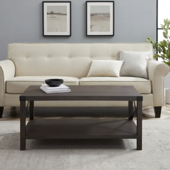 Wenge Brown X-Frame Coffee Table-Kirkland's Home Fashion