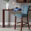 Wesley Tufted Bar Stool With Nailhead Trim-Kirkland's Home Clearance