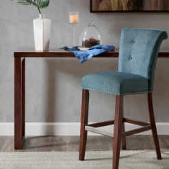 Wesley Tufted Bar Stool With Nailhead Trim-Kirkland's Home Clearance