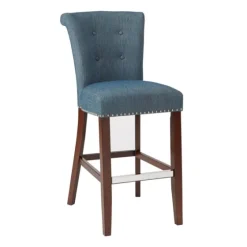 Wesley Tufted Bar Stool With Nailhead Trim-Kirkland's Home Clearance