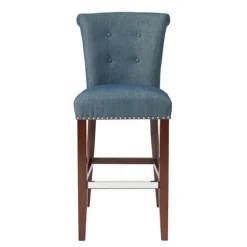 Wesley Tufted Bar Stool With Nailhead Trim-Kirkland's Home Clearance