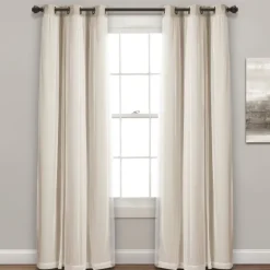 Wheat Curtain Panel Set With Overlay, 108 In.-Kirkland's Home Clearance