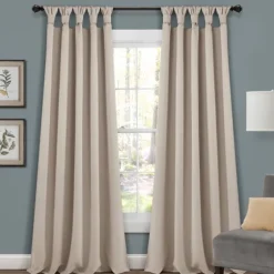Wheat Knotted Curtain Panel Set, 84 In.-Kirkland's Home Best
