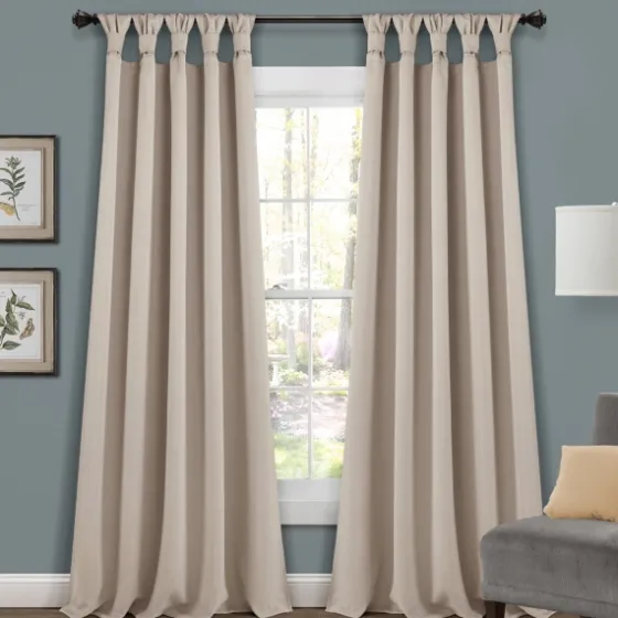 Wheat Knotted Curtain Panel Set, 84 In.-Kirkland's Home Best