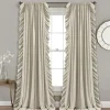 Wheat Reyna Ruffle Curtain Panel Set, 95 In.-Kirkland's Home Cheap