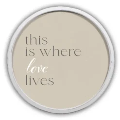 Where Love Lives Round Framed Plaque-Kirkland's Home Cheap