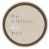 Where Love Lives Round Framed Plaque-Kirkland's Home Outlet
