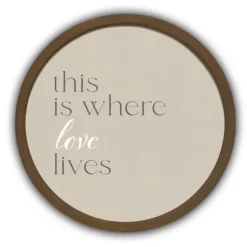 Where Love Lives Round Framed Plaque-Kirkland's Home Outlet