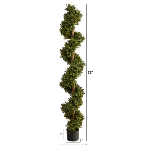 Whimiscal Boxwood Spiral Topiary, 6 Ft.-Kirkland's Home Online
