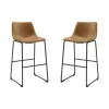 Whiskey Faux Leather Bar Stools, Set Of 2-Kirkland's Home Clearance