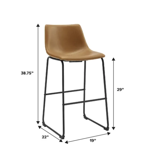 Whiskey Faux Leather Bar Stools, Set Of 2-Kirkland's Home Clearance