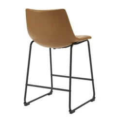 Whiskey Faux Leather Counter Stools, Set Of 2-Kirkland's Home Fashion