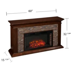 Whisky Maple And Stone Electric Fireplace-Kirkland's Home Flash Sale