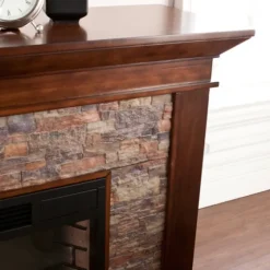 Whisky Maple And Stone Electric Fireplace-Kirkland's Home Flash Sale