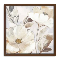 Whisper White Florals Framed Canvas Art Print-Kirkland's Home Outlet