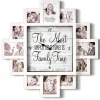 White 12 Photo Frame Collage Family Time Clock-Kirkland's Home Outlet
