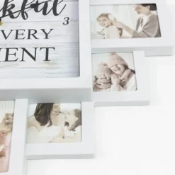White 12 Photo Frame Collage Thankful Clock-Kirkland's Home Discount