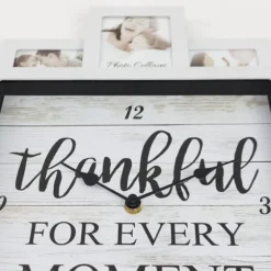 White 12 Photo Frame Collage Thankful Clock-Kirkland's Home Discount