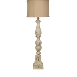 White Aged Burlap Shade Buffet Lamp-Kirkland's Home Sale
