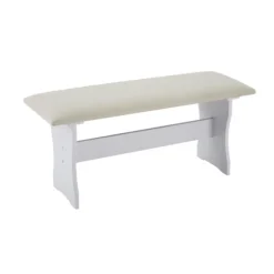 White And Beige Upholstered 3-Pc Dining Nook Set-Kirkland's Home Discount