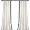 White And Black Embroidered Curtain Panel, 84 In.-Kirkland's Home Hot