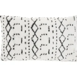 White And Black Tufted Geo Lumbar Pillow-Kirkland's Home Cheap
