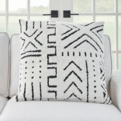 White And Black Tufted Geo Throw Pillow-Kirkland's Home Best