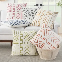 White And Black Tufted Geo Throw Pillow-Kirkland's Home Best