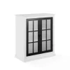 White And Black Windowpane Doors Cabinet-Kirkland's Home Store
