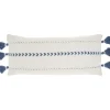 White And Blue Braided Stripe Lumbar Pillow-Kirkland's Home Shop