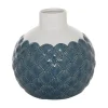 White And Blue Coastal Ceramic Vase, 8 In.-Kirkland's Home Store