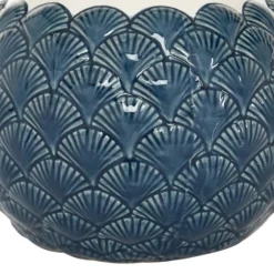 White And Blue Coastal Ceramic Vase, 8 In.-Kirkland's Home Store
